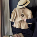 Khaki For Spring Mori Style Retro Texture Fabric Suit