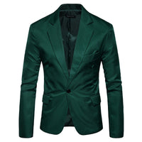 Solid Color Single Row One Button Casual Foreign Trade Men's Small Suit