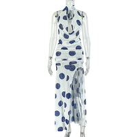 Street-style Asymmetrical Skirt High-neck Lace-up Dress