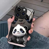 Panda Phone Case Cute Cartoon National Treasure Glass Hard Case