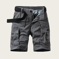 Micro Elastic Multi-pocket Workwear Loose Straight Casual Shorts