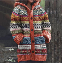 3D Printed Autumn Winter Coat Thickened Hooded Cardigan Sweater