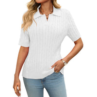 Sweater V-neck Knitted Pullover