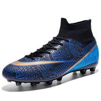 New Breathable Sports High-top Firm Ground Soccer Shoes