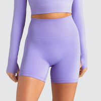 Seamless Sports Solid Color Tight Shorts