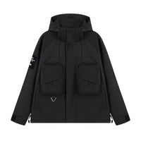 Tooling Style Shell Jacket Coat And Trench Hoodie