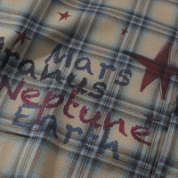 Gradient Short Sleeve Plaid Shirt Men