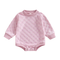 Baby Checkerboard Long Sleeve Butt Wrap Clothes