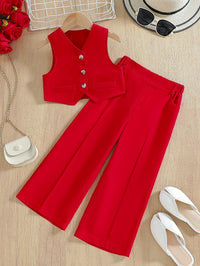 Children's Summer Leisure Fashion Personality Vest Suit