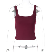 New Stylish Solid-color Versatile Slim-fit Spicy-girl-style Tank Top
