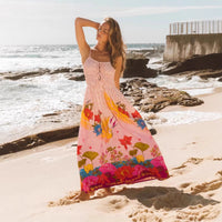 Elegant Resort-Style Linen Lace-Up Dress
