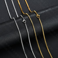 Simple Pendant-Free Necklace Titanium Steel Box Chain Necklace For Women
