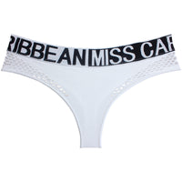 Women Seamless Sports Fitness Letter Cutout Mesh Low-waist Seamless Briefs
