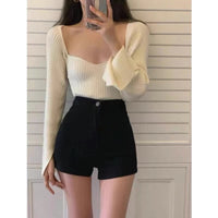 Womens Retro All-Match Sassy Denim Skirt