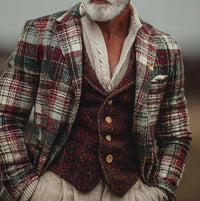 Mens Floral Blazer With Print Suit Jacket