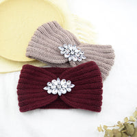 European And American Diamond Knitted Headband Ear Protector