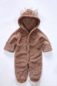 Children's Velvet Animal Jumpsuit Without Down