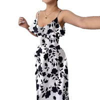 French-style Sexy Strapless Printed Slip Dress
