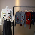 Korean Style Women's Round Neck Cartoon Sweater