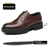 Men's Height Increasing Leather Shoes 10cm Thick Bottom Business Formal Wear