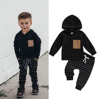 Casual Sports Style Children's Clothing Autumn And Winter New Solid Color Hooded Sweater