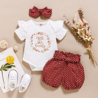 Long-sleeved Women's Autumn Suit Pullover Three-Piece Children's Wear