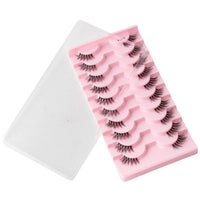 Flat Half False Eyelashes Sheer Root Women's Team Internet Hot Anchor Eye Beauty Japanese Natural Thick Eyelash