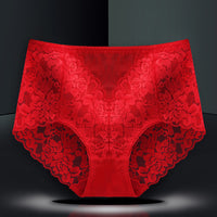 Women's Mid-High Waist Lace Underwear Plus Size