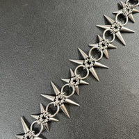 Titanium Steel Punk Spiked Dark Rivet Bracelet And Necklace