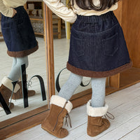 Thick Warm And Stylish A-line Skirt For Kids
