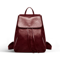 Fashionable Korean All-match Genuine Leather Women's Backpack
