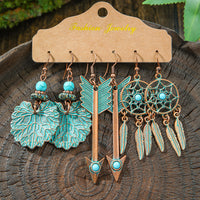 Vintage Earrings Women's Geometric Tassel Earrings Bohemia