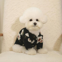 New Warm Lamb Wool Flower Dog Sweater