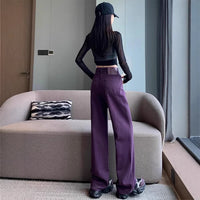 Thin High-waisted Pear-shaped Jeans In Purple