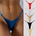 Swim Trunks Sexy Lady's Briefs Solid Color T-back