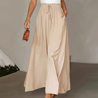 New Waist-tight Summer Long Draping Effect Long Culottes For Women