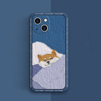 Oil Painting Shiba Inu Couple's Mobile Phone Case