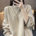 Loose And Idle Thickened Knitting High Collar Woolen Sweater