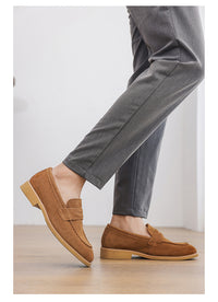 Formal Business-Casual Leather Mens Slip-On Loafers