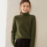 Knitted Cashmere Casual All-matching Fashion Pullover Bottoming Sweater