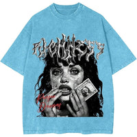 Men's Graphic T-Shirt With Figure And Letter Print Short Sleeves