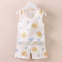Fashion Children's Sleeveless Vest Shorts Set