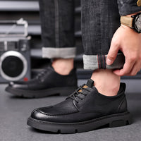 New Men's Korean Fashion All-matching And Handsome Lace Up Casual Work Shoes