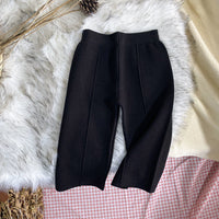 Children's Thickened Knitting Straight-leg Pants Casual Wide-leg Pants
