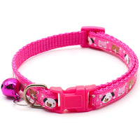 Cartoon Printed Cat Collar With Bell