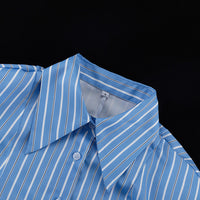 Commuter Long-sleeved Black Tie Shirt With Irregular Hem