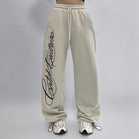 Printed Pattern Stretchy High-Street Dark Gothic Long Pants