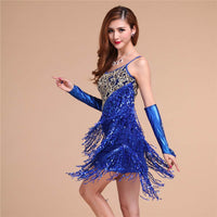 Costume Sequins Tassel Costume Adult Female Latin Dance Dress