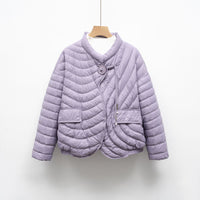 Casual Lightweight Minimalist Solid Color Round Neck Loose Jacket