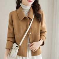 Fashionable Korean Style Slimming Casual All-matching Graceful Solid Color Small